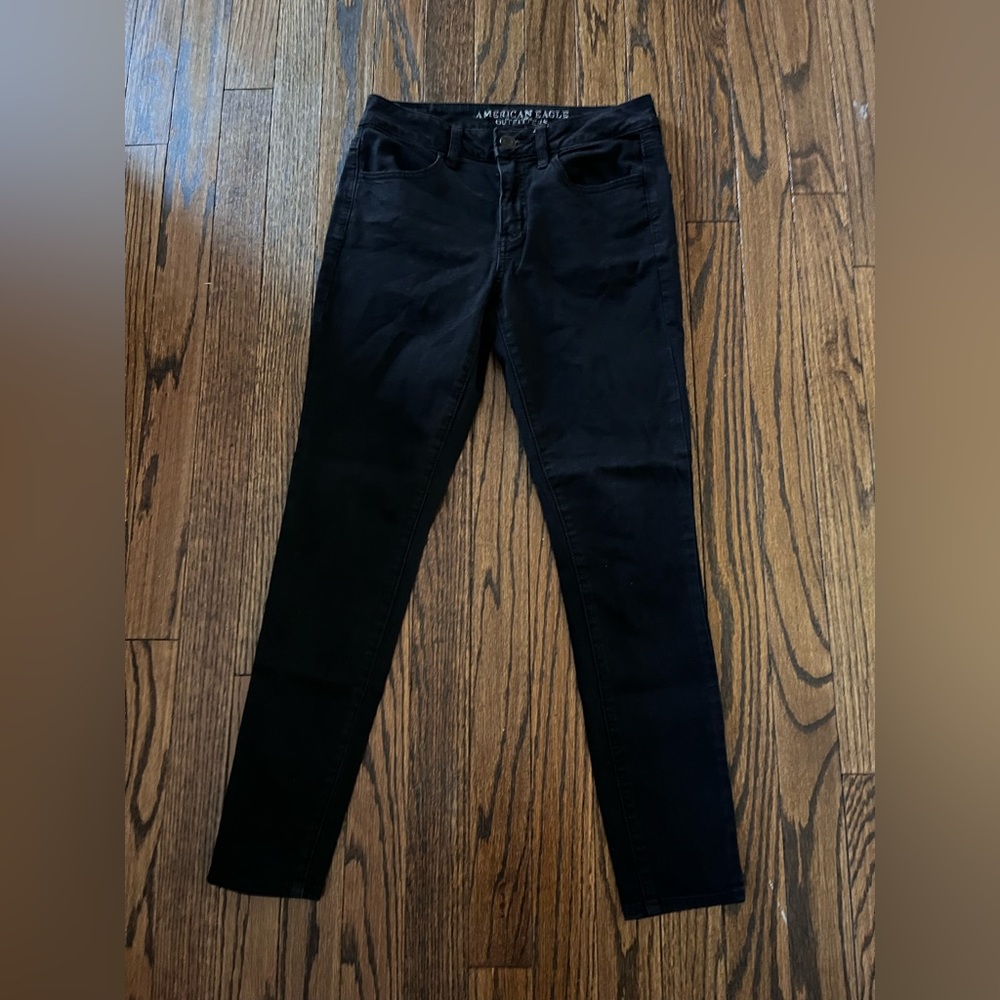 American Eagle Outfitters Black Skinny Super High Rise Jeans